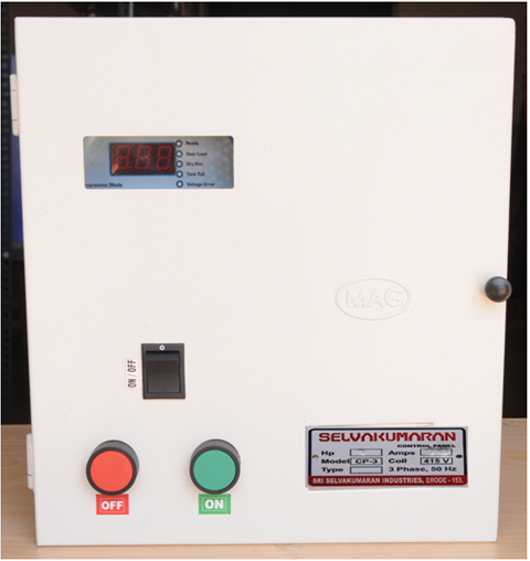 Three Phase Digital DOL Auto Motor Starter Panel Board for Borewell  Submersible Pump with Dry Run, Overload, Voltage Protection, Cyclic Timer  and